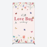 Aperturee - Aperturee Spring Floral Love Bug Baby Shower Rectangle Backdrop
